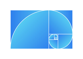 Golden ratio background. The concept of proportions. Golden section. Vector illustration