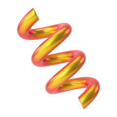 3D screw shape. 3D geometric shape.