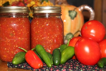 Fresh and Canned Homemade Tomatoes