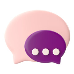 Live chat icon. 3D icon.
