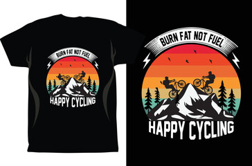 Cycling T-shirt Design Vector graphics. Unisex. Bicycle Riders. Bike Shirt. Funny Cycling T-Shirt. Gifts For Cyclist. Cycling Shirt. Fixed Gear Shirt