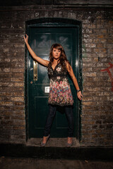 The Alley. Stylised fashion shoot in an old Dickensian London backstreet. From a series of images with the same models.