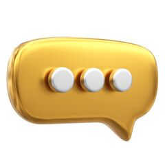 3D live chat icon. Message icon. 3D element.