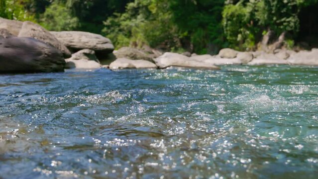 water stream in slow motion