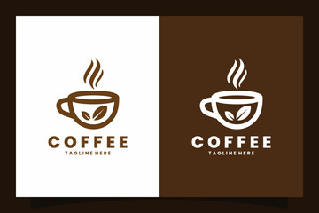 coffee cup logo in simple style
