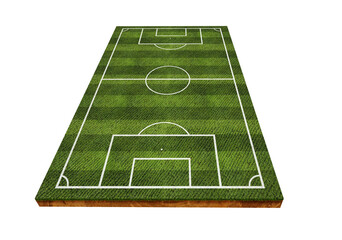 Football field isolated transparency background.
