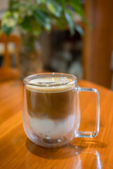 a cup of latte coffee