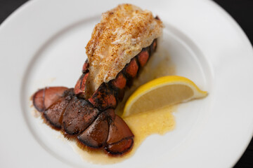 Lobster tail with lemon