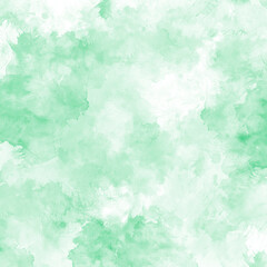 Mint green watercolor paint on white background abstract art