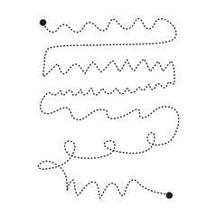 Prewriting tracing lines and curve shapes element for preschool, kindergarten and Montessori kids activities in vector illustration