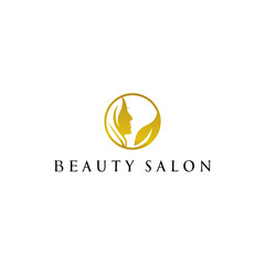 hair salon beauty med logo design vector