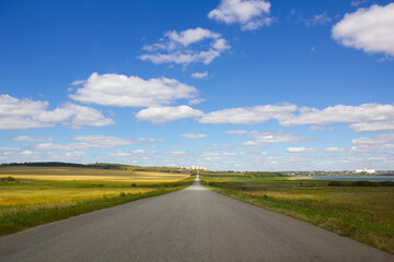 Rest in the north of Kazakhstan near Imantau lake, front and back background is blurred