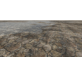 Brick Foreground Floor with Perspective, Transparent Background PNG
