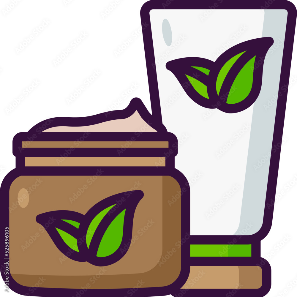 Sticker natural product line icon