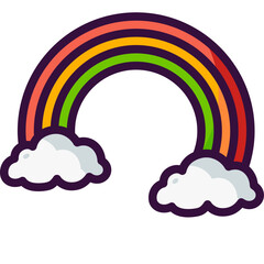 rainbow line icon