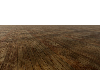 Wooden Foreground Floor with Perspective, Transparent Background PNG
