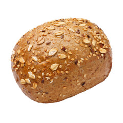 Cereal bread isolated on white background, healthy food. layout made of bread on the white background. Flat lay. Food concept.