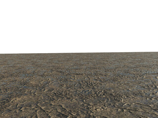 Muddy Foreground Floor with Perspective, Transparent Background PNG
