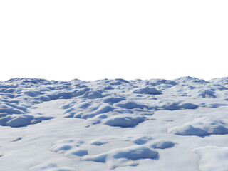 Snowy Foreground Floor with Perspective, Transparent Background PNG

