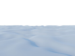 Snowy Foreground Floor with Perspective, Transparent Background PNG

