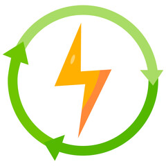 renewable energy flat icon