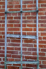 bick wall with trellis