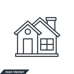 house icon logo vector illustration. home symbol template for graphic and web design collection