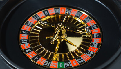Girando ruleta, concepto de casino juegos de azar