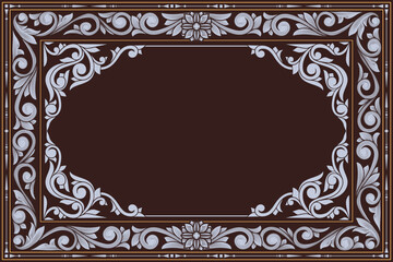 Decorative ornate retro design frame