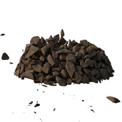 Rubble Pile Broken Debris Overlay, Transparent Background PNG
