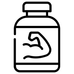 A scalable linear icon of protein jar 