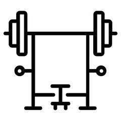 An icon of dumbbells designed in line style 
