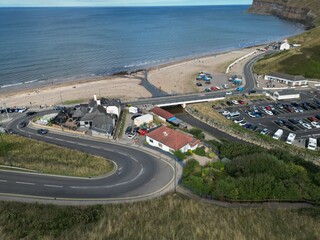 aerial view of Saltburn by the Sea. commonly referred to as Saltburn. is a seaside town North Yorkshire. England