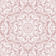 Classic seamless pattern. Damask orient white ornament. Classic vintage background. Orient ornament for fabric, wallpaper and packaging
