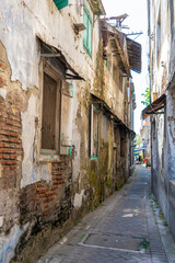 The old historical narrow street at Jalan Panggung in Surabaya that has been transformed into instagrammable location