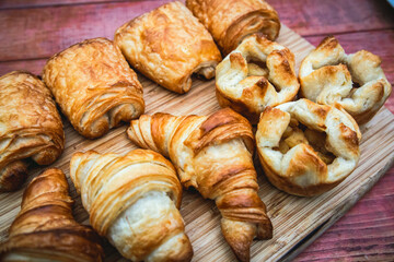 French bread croissants sour dough food gourmet bakery