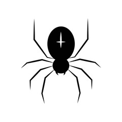 Silhouette of black spider