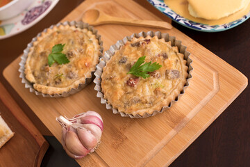 Quiche Buffet table peruvian food gourmet restaurant