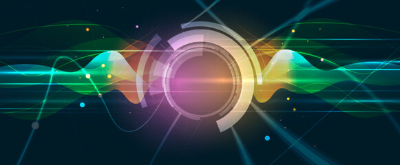 Technology data background, idea of global business solution