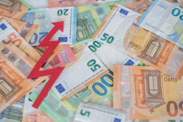 Inflation, Wertverlust, Geldscheine Euro