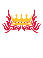 Rote Haare Königin Krone 