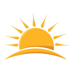 Sunshine Graphic Design Sun Logo flat vector Illustration isolated on white