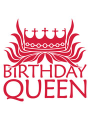 Party Logo Birthday Queen 
