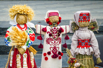Traditional Ukrainian handmade doll- amulet "Motanka". Motanka dolls are made without a needle.