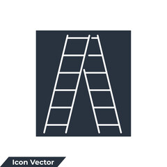 stepladder icon logo vector illustration. stepladder symbol template for graphic and web design collection