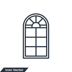 window icon logo vector illustration. window symbol template for graphic and web design collection