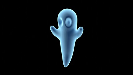 scary ghosts, 3d representation halloween holiday background. can be used to represent jack o lantern, spirits or a kids celebration	