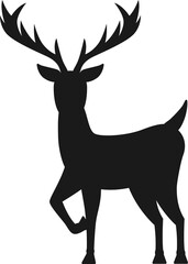 Silhouette Reindeer Icon