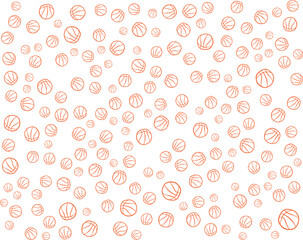 Fototapeta na wymiar Basketball seamless pattern, Sports background with orange basketballs