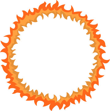 Fire Hoop Flat Style Icon